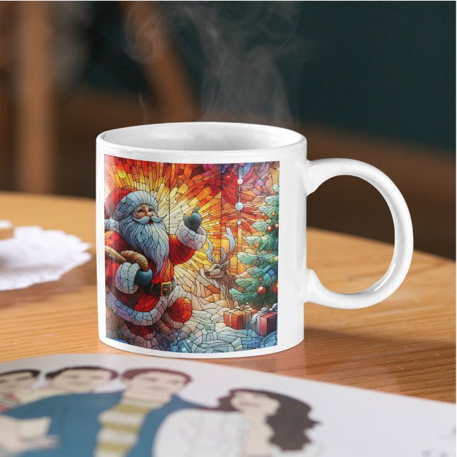 Tasse 2 Couleurs Père Noël et Reindeerts en Verre de Majestic (Créateur téléchargé)