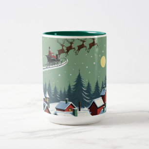Tasse 2 Couleurs Père Noël et son Sleigh