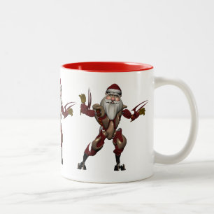 Tasse 2 Couleurs Père Noël robot
