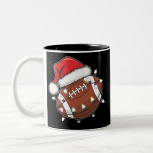 Tasse 2 Couleurs Père Noël Sports Christmas American Football Lover