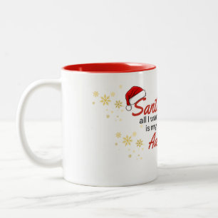 Tasse 2 Couleurs Père Noël tout ce dont j'ai besoin c'est ma procha