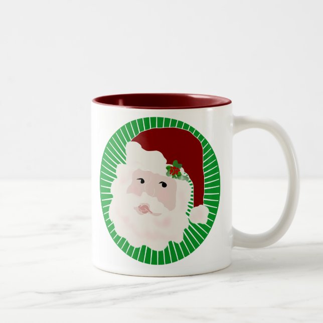 Tasse 2 Couleurs Père Noël traditionnelle (Droit)