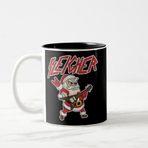 Tasse 2 Couleurs Père Noël tueur à gages Metal Noël Joyeux Noël Drô