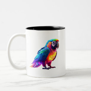 Tasse 2 Couleurs Perroquet arc-en-ciel