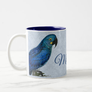 Tasse 2 Couleurs Perroquet macaw avec Damask
