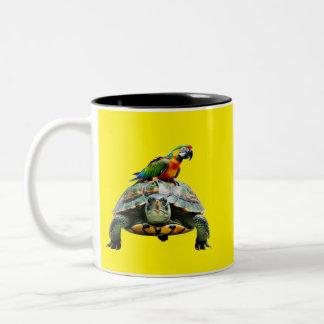 Tasse 2 Couleurs perroquet sur tortue