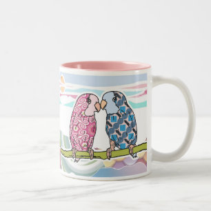 Tasse 2 Couleurs Perroquets dans l'amour