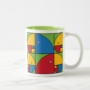 Tasse 2 Couleurs Perroquets de Fibonacci