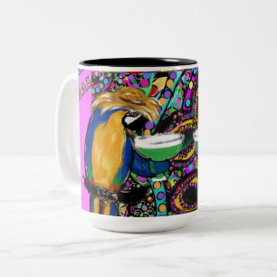 Tasse 2 Couleurs Perroquets de Mardi Gras