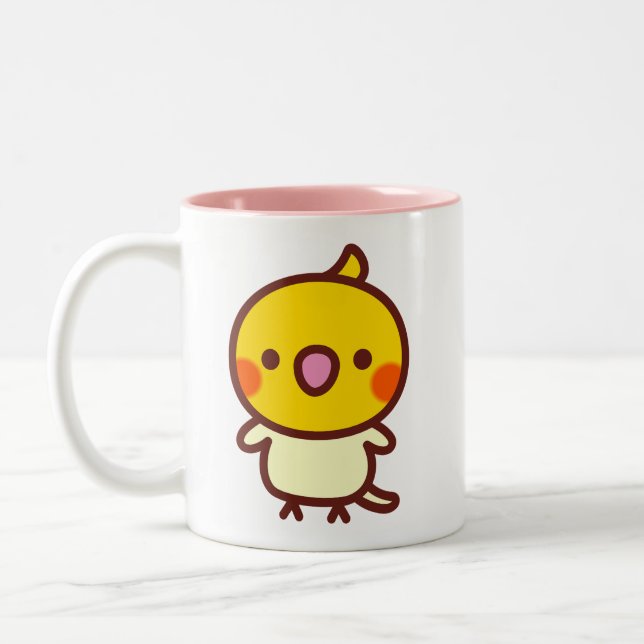 Tasse 2 Couleurs Perruche lutino (Gauche)