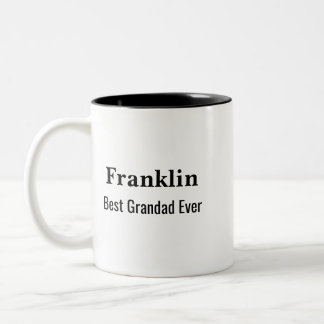Tasse 2 Couleurs Personalised Best Grandad Ever Monogrammed