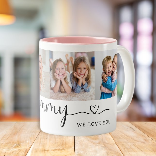 Tasse 2 Couleurs Personalised Mommy We Love You 4 Photo (Créateur téléchargé)