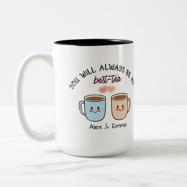 Tasse 2 Couleurs Personalized Best-Tea Couple   (Gauche)