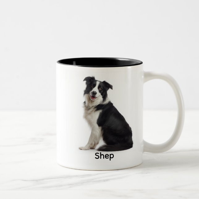 Tasse 2 Couleurs Personalized Border Collie “I Own You” (Droit)