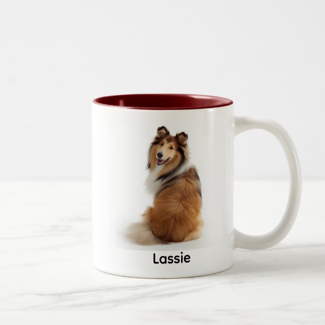 Tasse 2 Couleurs Personalized Collie “I Own You” (Droit)