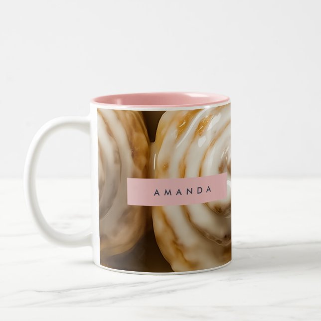 Tasse 2 Couleurs Personalized Cozy Cinnamon Roll Swirl  (Gauche)