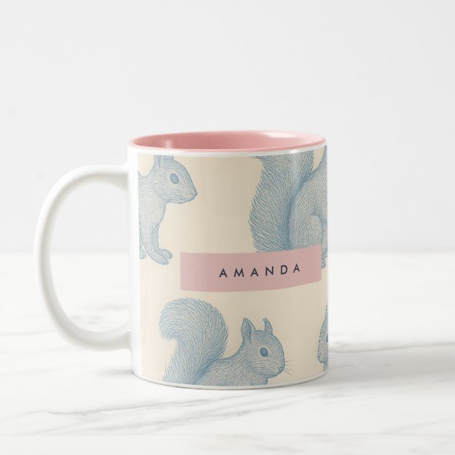 Tasse 2 Couleurs Personalized Elegant Charming Squirrel Pattern (Gauche)