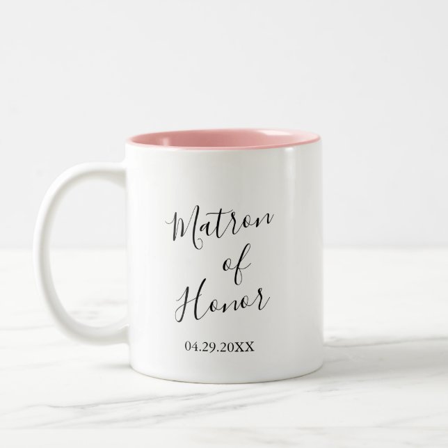 Tasse 2 Couleurs Personalized Matron of Honor (Gauche)