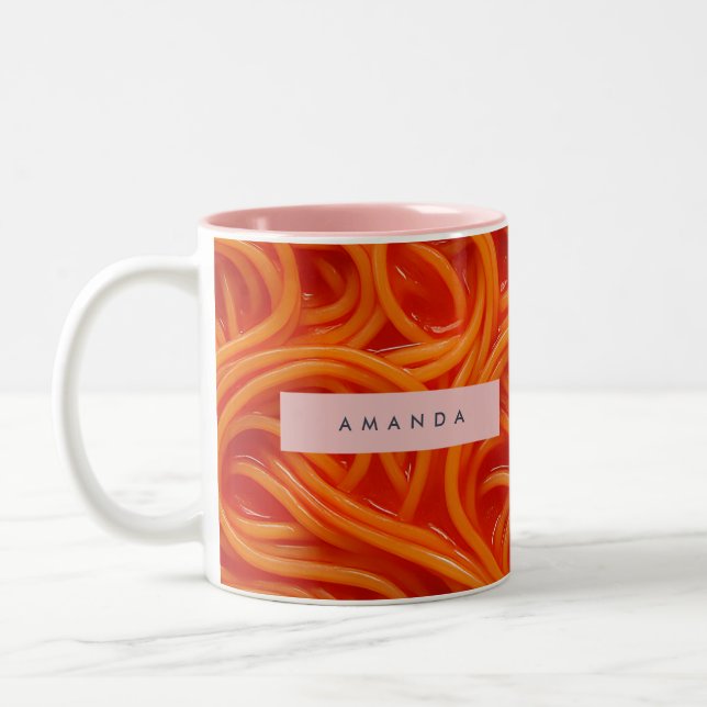 Tasse 2 Couleurs Personalized Playful Spaghetti in Tomato Sauce  (Gauche)