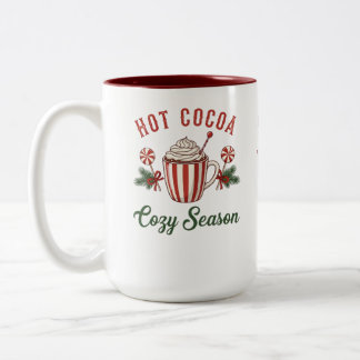 Tasse 2 Couleurs Personalized Retro Hot Cocoa Cozy Season