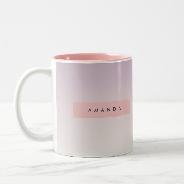 Tasse 2 Couleurs Personalized Soft Pastel Lavender Gradient (Gauche)