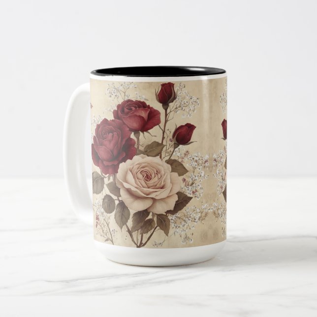 Tasse 2 Couleurs Personalized Valentine Coffee Mug (Devant gauche)