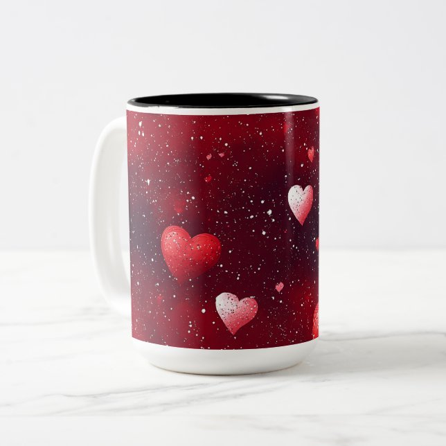 Tasse 2 Couleurs Personalized Valentine Coffee Mug (Devant gauche)