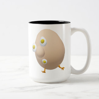Tasse 2 Couleurs Personnage d'œuf original RG & RA Design mignon
