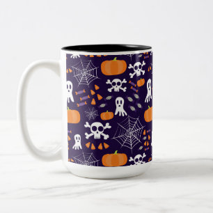 Tasse 2 Couleurs Personnages amusants et effrayants d'Halloween