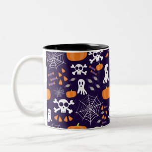 Tasse 2 Couleurs Personnages amusants et effrayants d'Halloween