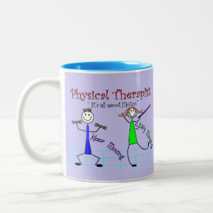Tasse 2 Couleurs Personnages en allumettes de physiothérapeutes "Co