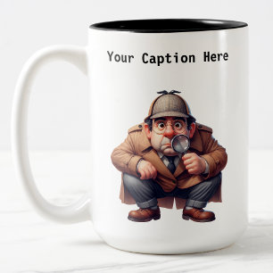 Tasse 2 Couleurs Personnalisable britannique détective Cartoon Myst