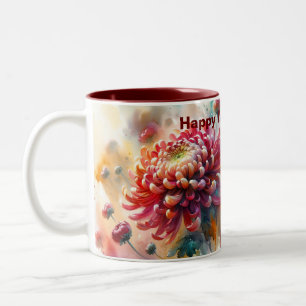 Tasse 2 Couleurs Personnalisable "Fête des Mères" Whimsical Floral