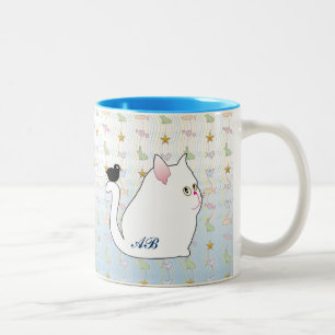 Tasse 2 Couleurs Personnalisable : Merle et gros chat noir