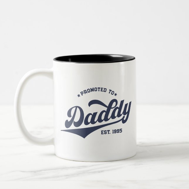 Tasse 2 Couleurs Personnalisé à papa Nouvelle Fête des pères papa (Gauche)