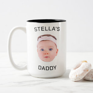 Tasse 2 Couleurs Personnalisé Baby Face Photo Papa Cadeau