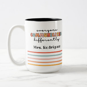 Tasse 2 Couleurs Personnalisé Coloré Tout Le Monde Communique Diffé