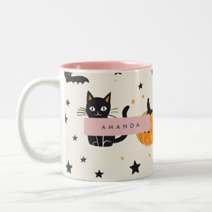 Tasse 2 Couleurs Personnalisé Cosy Automne Halloween Citrouille Cha