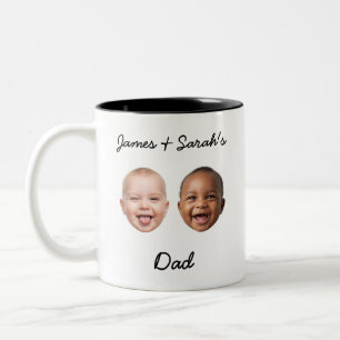 Tasse 2 Couleurs Personnalisé Enfants Visages & Noms Personnalisé P