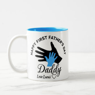 Tasse 2 Couleurs Personnalisé Happy First Fête des pères 2024 De So