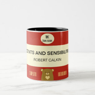 Tasse 2 Couleurs Personnalisé huez la couverture de livre d'ours -