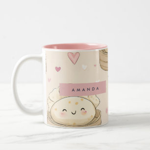 Tasse 2 Couleurs Personnalisé Kawaii Pastel Dumpling Motif