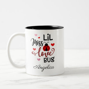 Tasse 2 Couleurs Personnalisé Lil Miss Love Bug