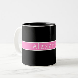 Tasse 2 Couleurs Personnalisé Noir et Rose