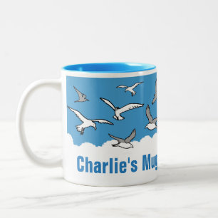 Tasse 2 Couleurs Personnalisé pour l'Oiseau