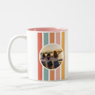 Tasse 2 Couleurs Personnalisé Retro Meilleurs Amis BFFs Mete Bestie