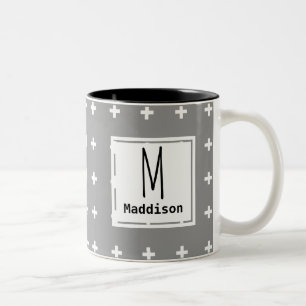 Tasse 2 Couleurs Personnalisé - Style nordique Signes White Plus