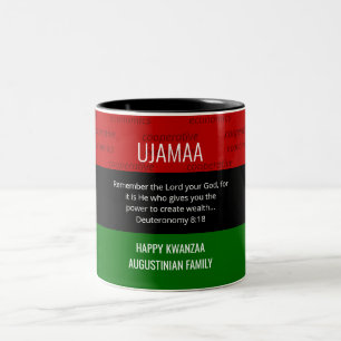 Tasse 2 Couleurs Personnalisé UJAMAA Kwanzaa