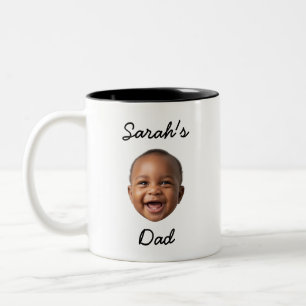 Tasse 2 Couleurs Personnalisé Visage et nom de l'enfant personnalis