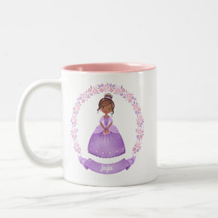 Tasse 2 Couleurs Personnalisée ethnique de la mauve princesse